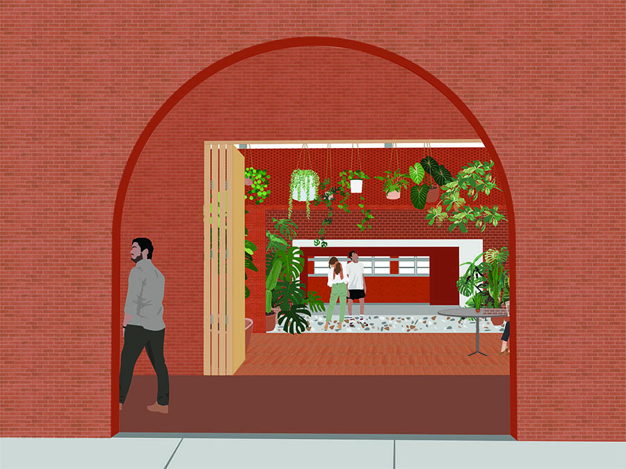 Interior Perspective - Project designed by Sarah Davis